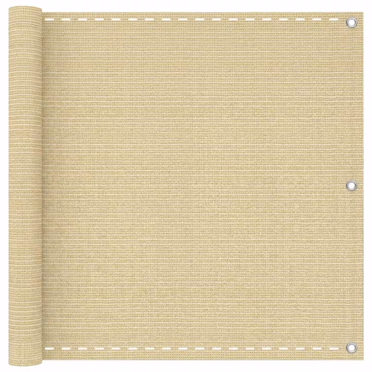 Tenda per balcone, color beige, 90 x 1000 cm, realizzata in HDPE e alluminio