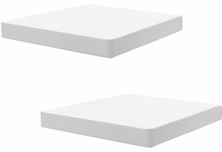 Mensole rustiche bianche, 20,3 x 20,3 cm, confezione da 2, ideali per piccoli oggetti decorativi