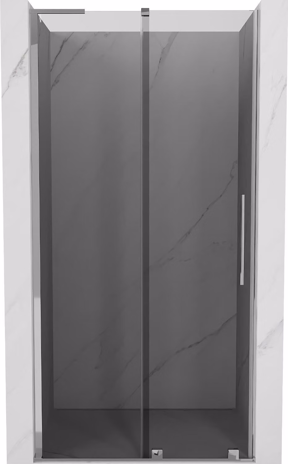 Mexen Velar L porta doccia scorrevole 120 cm, grafite, cromo - 871-120-003-41-01