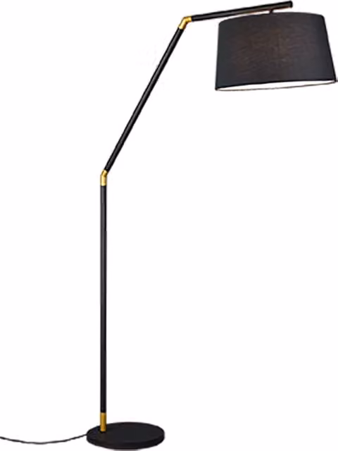 Piantana, metallo, nero e oro, H 175 cm, Tracy