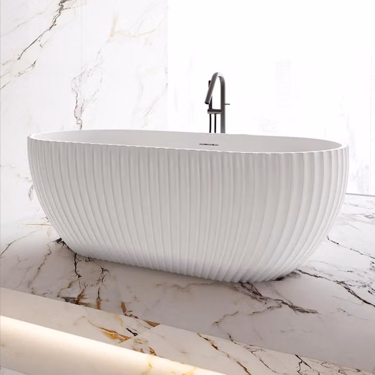Vasca da bagno, vasca da bagno ovale, vasca da bagno domestica, vasca da bagno acrilica, vasca da bagno a strisce, vasca da bagno senza cuciture150*75*58cm/MY-66611-150/