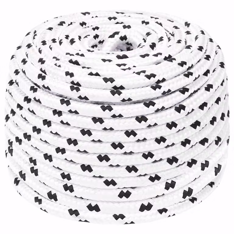Corda multiuso vidaXL in plastica bianca, diametro 10 mm, lunghezza 100 m