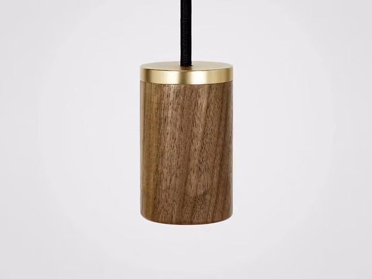 Knuckle Pendant - Portalampada in Noce