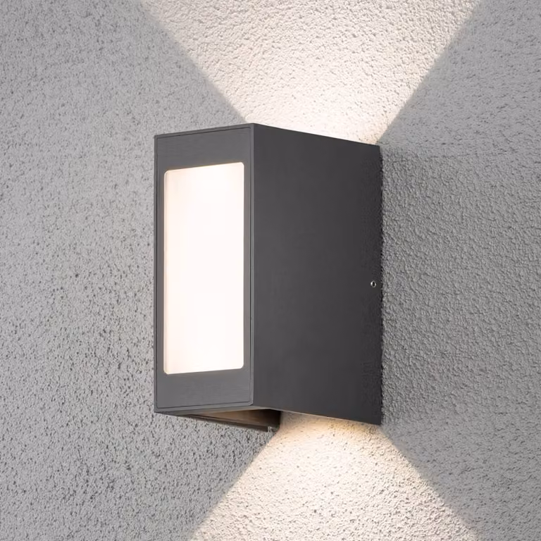 Konstsmide Applique da esterni a LED Cremona, Nero, Alluminio, Moderno, Applique LED da esterni