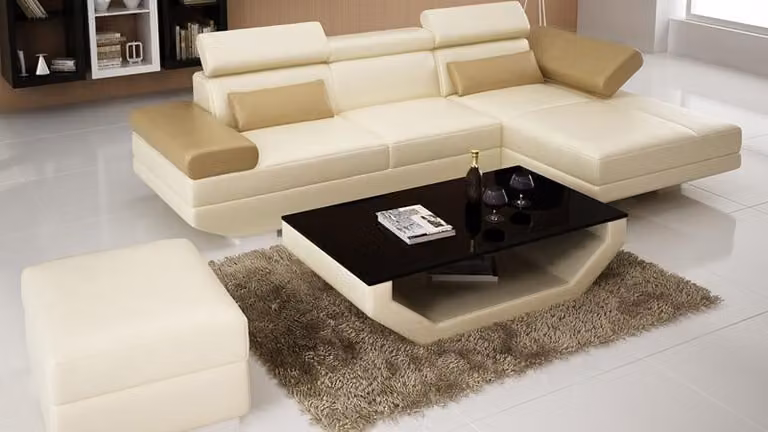 Ledersofa L-Form Couch Wohnlandschaft Ecksofa Garnitur Design Modern Sofa K5009D