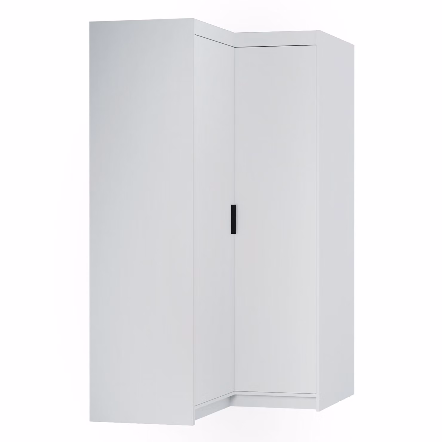 AX LIVING Armadio moderno ad angolo bianco Storicos 97,8 x 190,5 x 97,8 cm