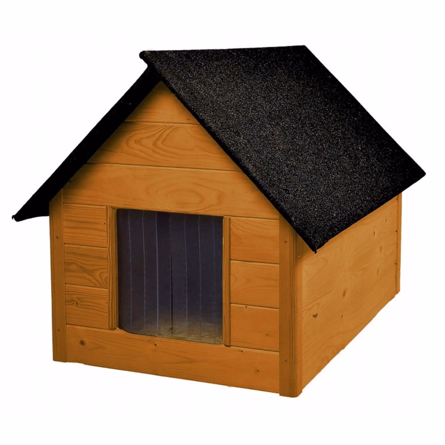 Cuccia isolata per cani con cuscino lettino | Colore TEK| Ideale per giardino e terrazza | Comfort in estate e in inverno | Robusta e resistente alle intemperie