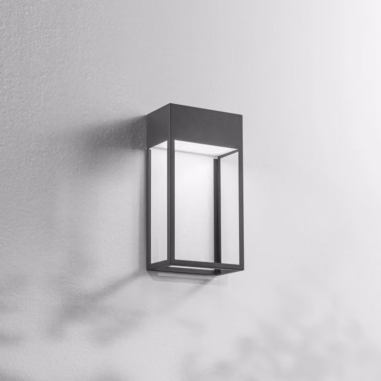 Fabas Luce Applique da esterni a LED Edo, Nero, Alluminio, Moderno, Applique LED da esterni