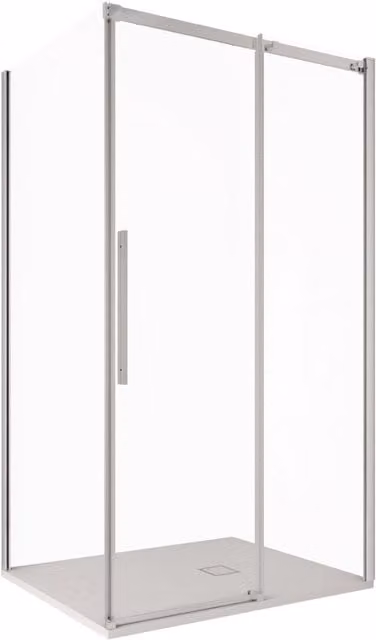 Box Doccia Angolare 90x110 cm 1 Anta Scorrevole in Cristallo Trasparente 8mm H200 Bonussi Eliane