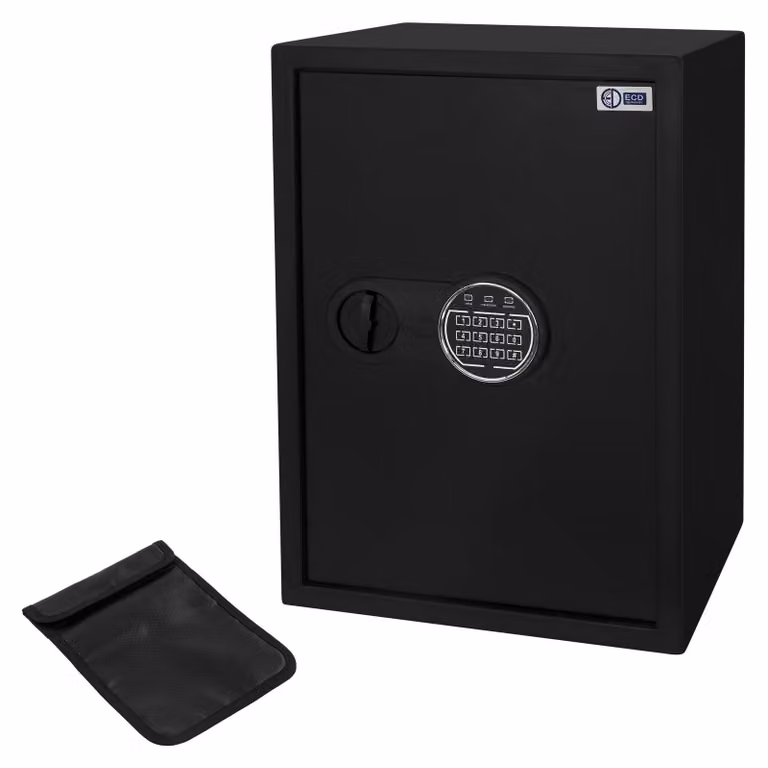 Cassaforte elettronica da parete, capacità 43 litri