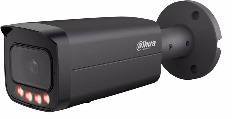 Telecamera IP Dahua IPC-HFW21249T-AS-IL-0280B, colore nero, 12 MP, obiettivo da 2,8 mm, con supporto PoE