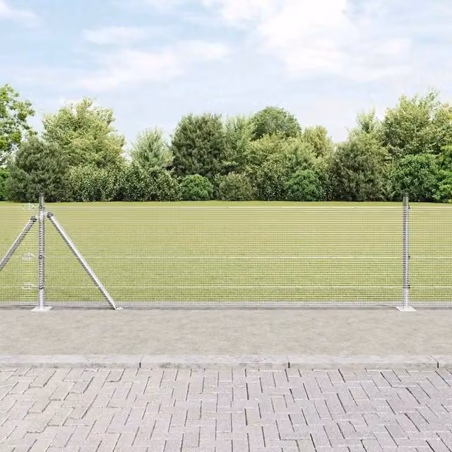 Recinzione Metallica Saldato con Base in Cemento 100 x 0,5 m 3352372