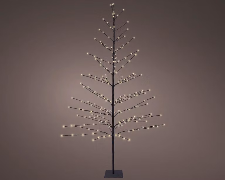 albero illuminato 232 led luce calda 1,80 m
