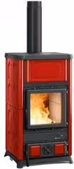 Stufa a legna Nordica Concita 16 da 11,8kW colore rosso