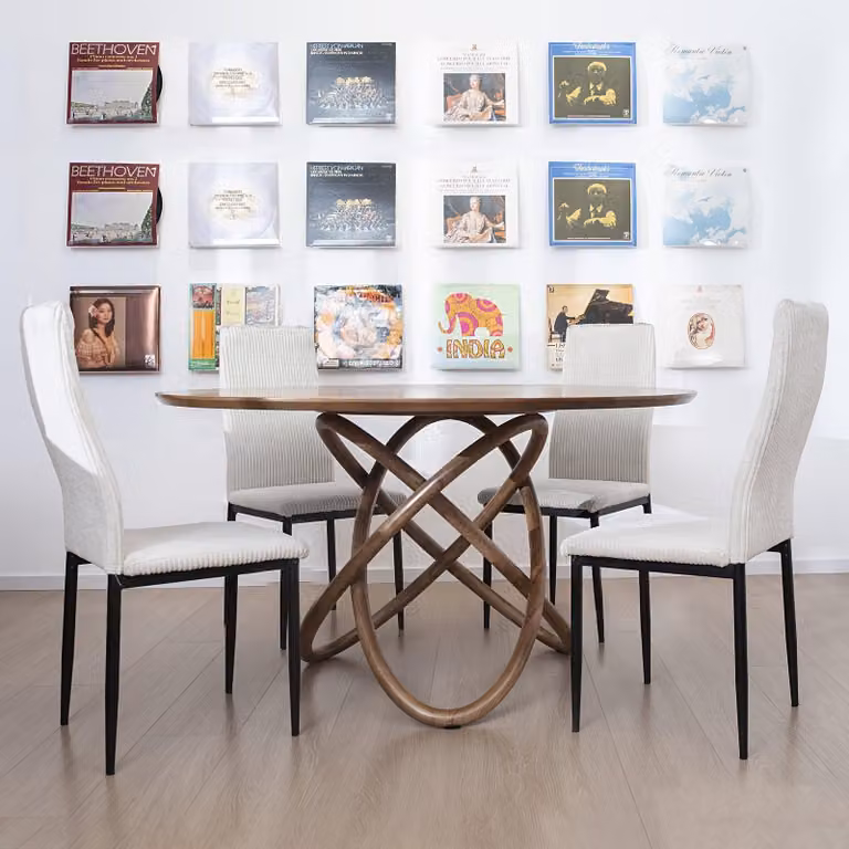 Set di 4 sedie da pranzo - Sedie - Sedie per sala da pranzo - Sedie bianche - Sedie per la zona pranzo - Struttura in metallo