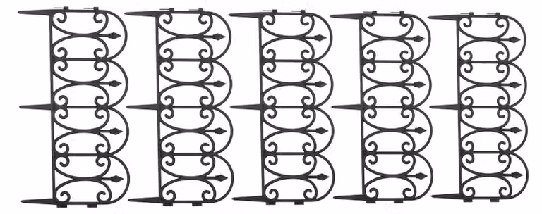 Recinzione da giardino, design decorativo, facile da installare, nero
