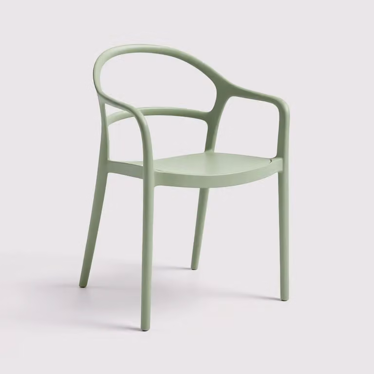 Harif - Sedia moderna verde chiaro per casa o esterno