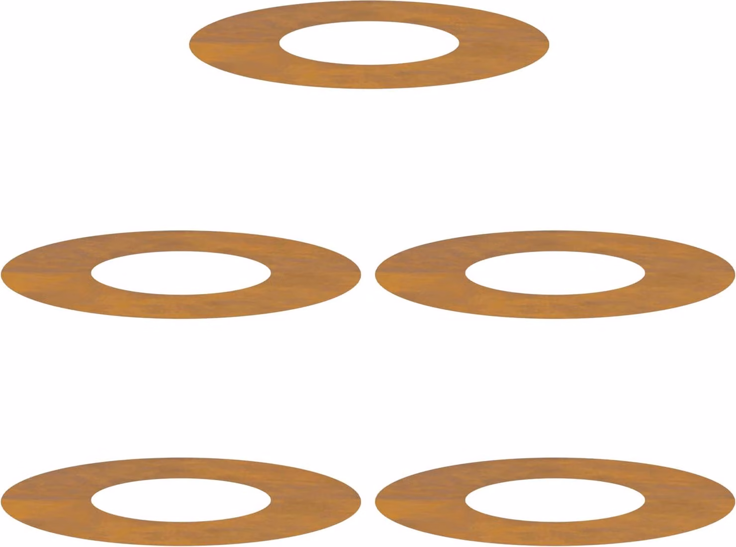 adatto per Anelli d'Albero Piatto 5 pcs Marrone Ø30 / 60 cm