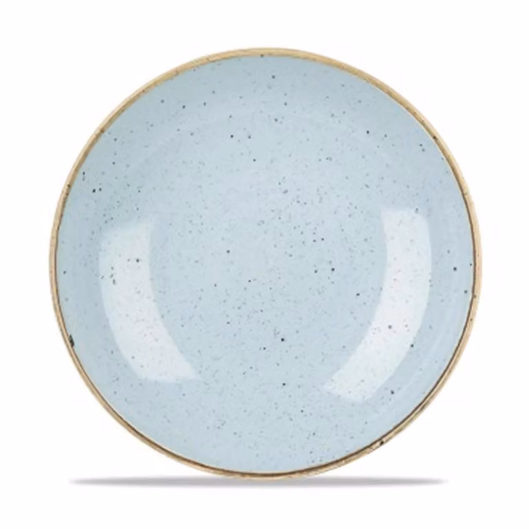 Piatto fondo in porcellana azzurro stone, diam. 31cm, 12 pezzi