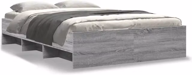 Letto matrimoniale | Letto per adulti | Giroletto Grigio Sonoma 120x200 cm in Legno Multistrato