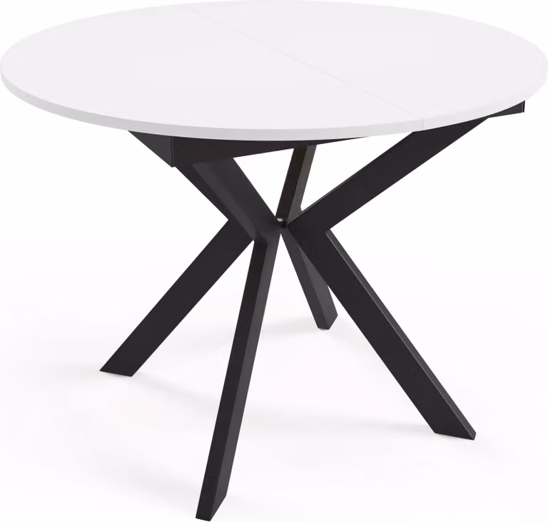 Tavolo da pranzo FURNLUX Leia White 100cm / Colore principale: Bianco / Dimensioni: 100 x 78 x 138 cm