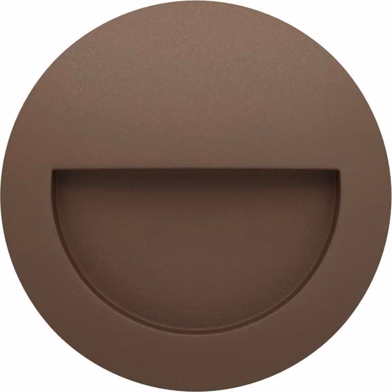 Beneito & Faure - Luce da incasso segnapasso LED Mis R Wall 3W - Segnapasso da parete rotondo IP65 Switch 2700K/3200K/4000K - Corten