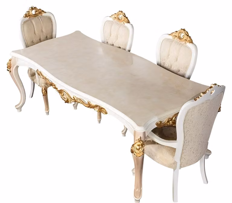 Elegante tavolo da pranzo in stile classico per sale da pranzo raffinate