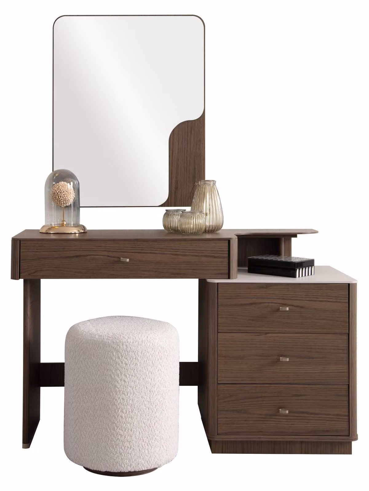 Brauner Schminktisch Designer Spiegel Schlafzimmer Frisiertisch