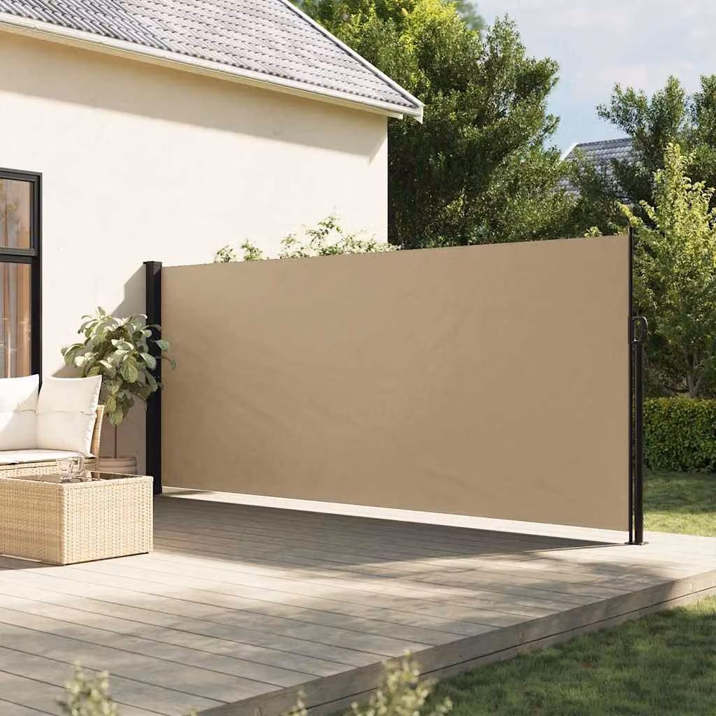 vidaXL Tenda da Sole Laterale Retrattile Beige L: 300 cm, H: 180 cm