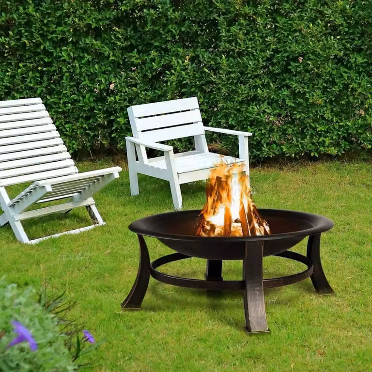 Braciere - Griglia - Barbecue - Schermo antiscintille - Forcone - Esterno
