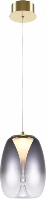 Maytoni Lampadario Sospeso Moderno Splash con LED Integrato in Metallo e Vetro Oro e Grigio
