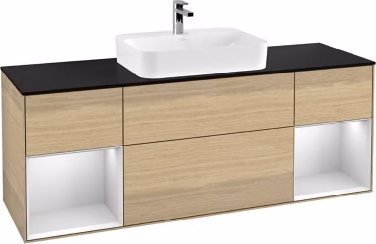 V&B mobile da parete Finion 160cm, Pl bla m, Reg wh. m Lac, Oa ven