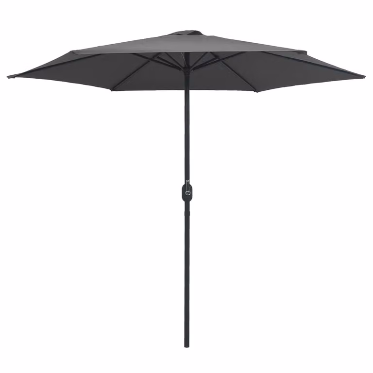 vidaXL Ombrellone con palo in alluminio 270x246 cm antracite