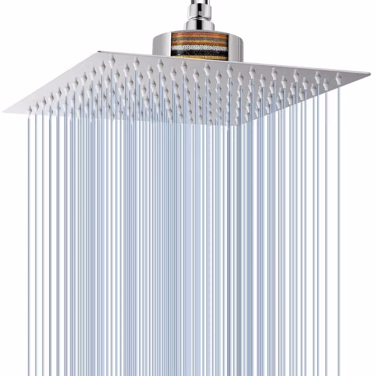 Testina doccia con filtro, in acciaio inossidabile, 25 cm, cromata