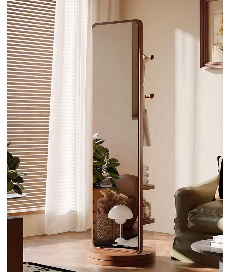 Specchio a figura intera - Specchio da trucco - Specchio ad arco - Specchio da parete - Specchio per il trucco - Rotazione a 360°