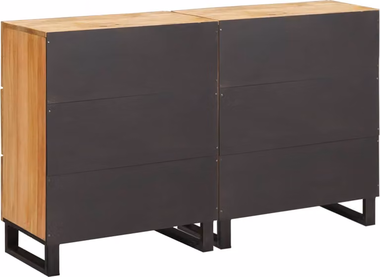 Credenza 2 pcs Marrone 60 x 33 x 75 cm Legno di mango massello