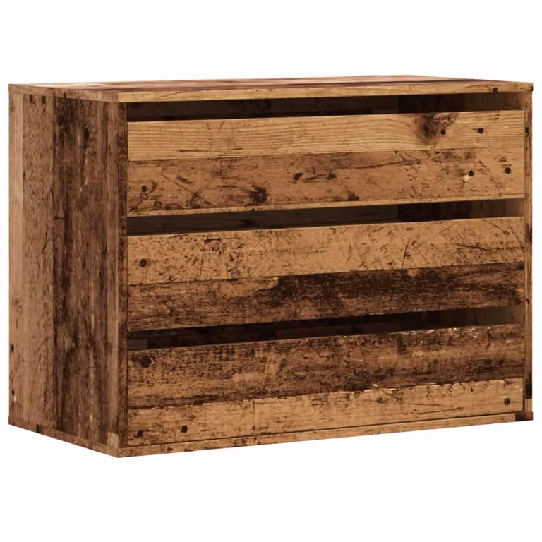 Cassettiera Angolare Legno Antico 80x41x58 cm Legno Multistrato