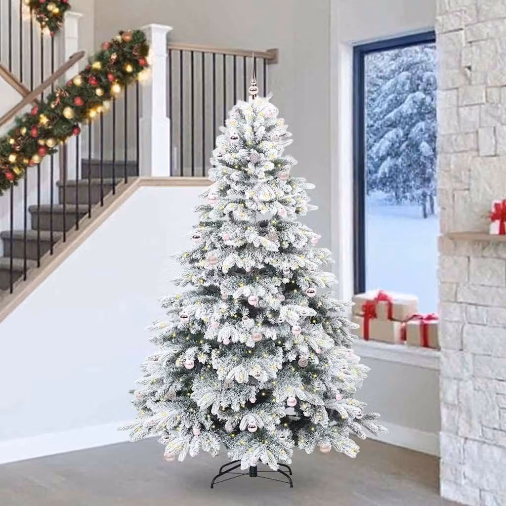 Maison Exclusive - Albero di Natale artificiale con 300 luci LED bianche, altezza 240 cm, realizzato in PE e PVC