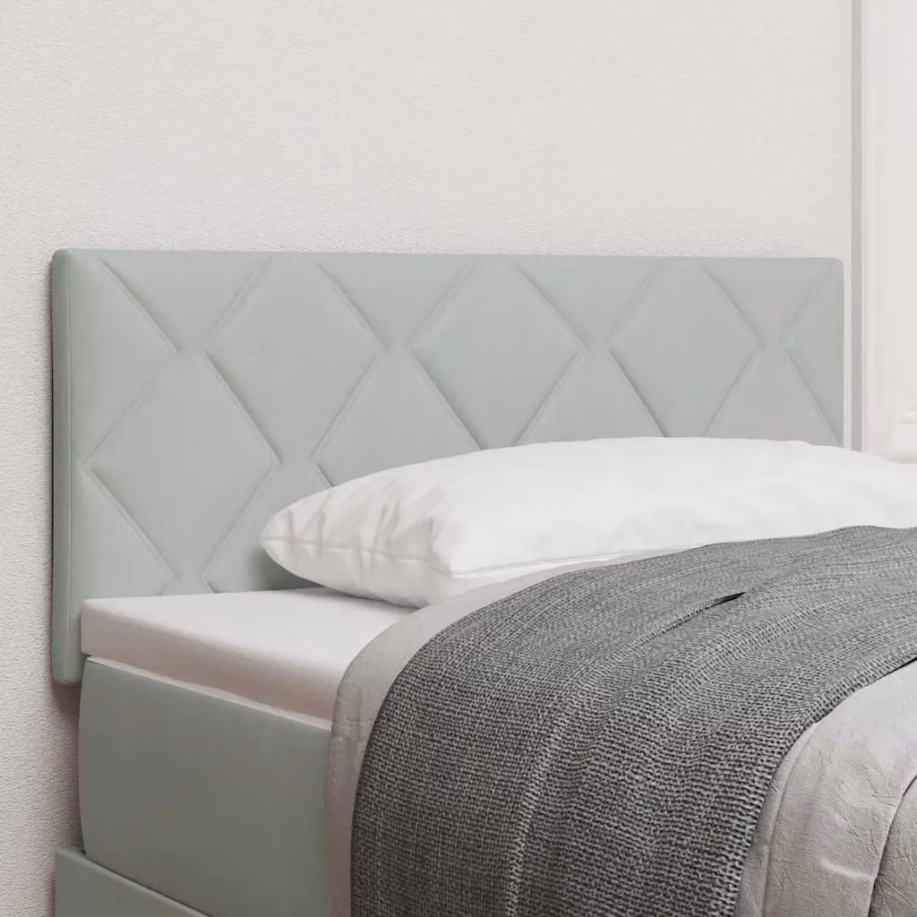 Testiera per letto vidaXL in velluto grigio chiaro, Larghezza: 100 cm