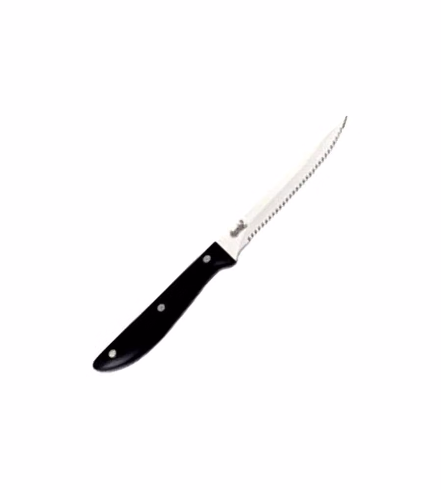 Coltello da bistecca Salvinelli Bistrot in acciaio inox, colore argento e nero, lama 11,5 cm – 2