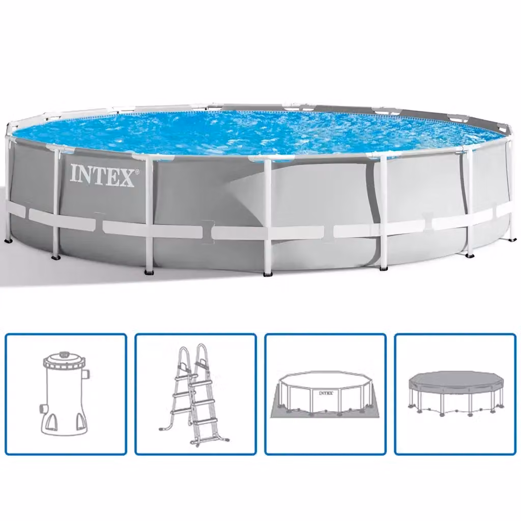 Piscina fuori terra con telaio Intex Prism Frame con struttura in acciaio, Diametro: 457 cm, Altezza: 107 cm – 2
