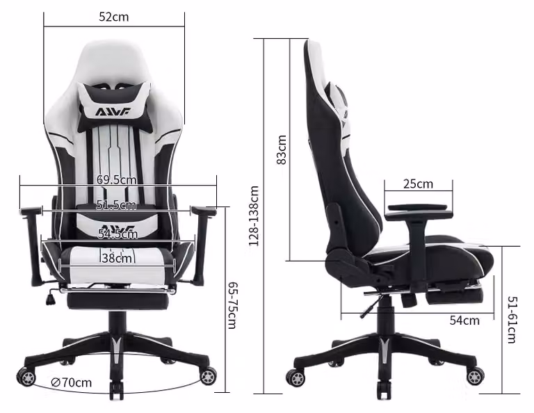 Sedia da gaming - Sedia ergonomica da scrivania in ecopelle rosa