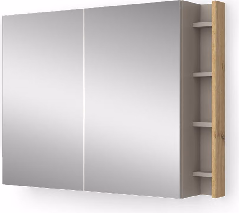 Specchio contenitore bagno Vicco Edelin Cachemire 100 x 75 cm con ripiani, Model 57993