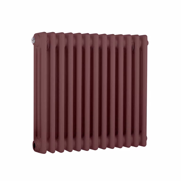 Radiatore Orizzontale a Colonne (3 Colonne) 500mm x 605mm - Rosso (Booth Rosso) - Regent