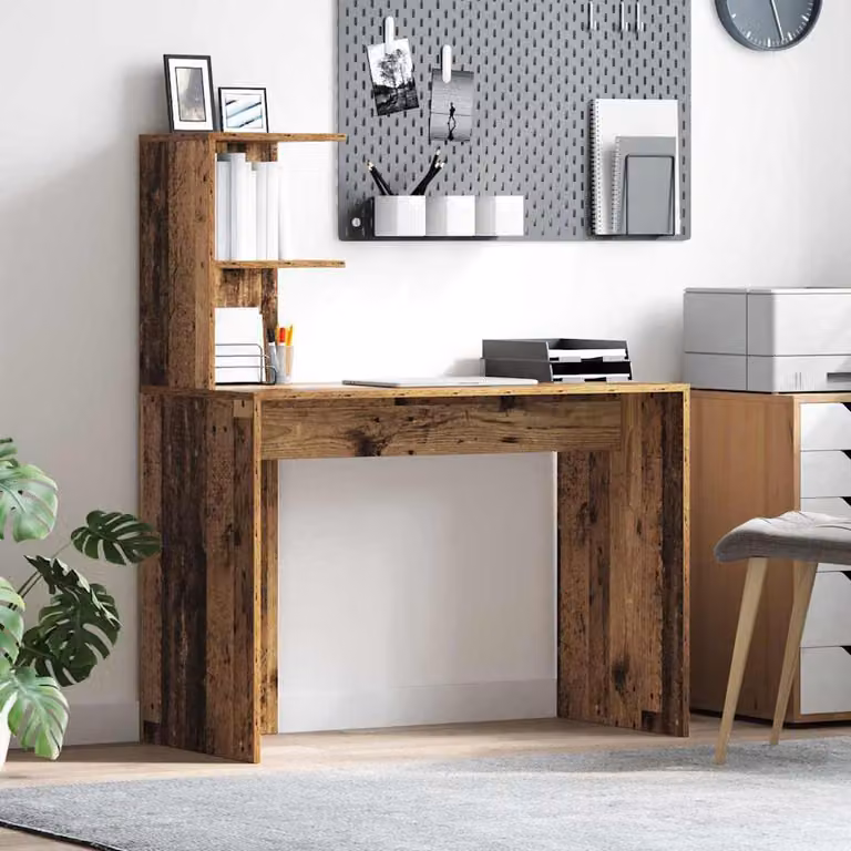Maison Exclusive - Scrivania in legno massello riciclato, dimensioni 102 x 50 x 124 cm, realizzata in legno composito