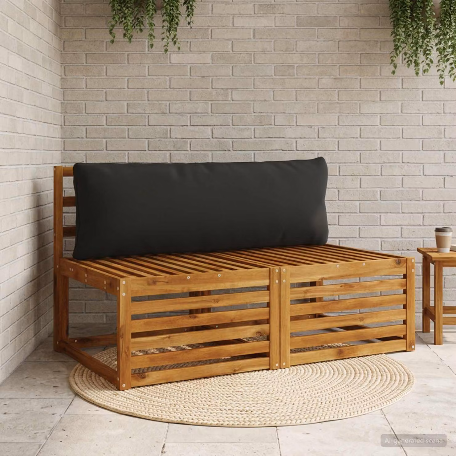 Cuscino per schiena vidaXL PUTTEN nero in 100% poliestere con rivestimento rimovibile e lavabile in lavatrice