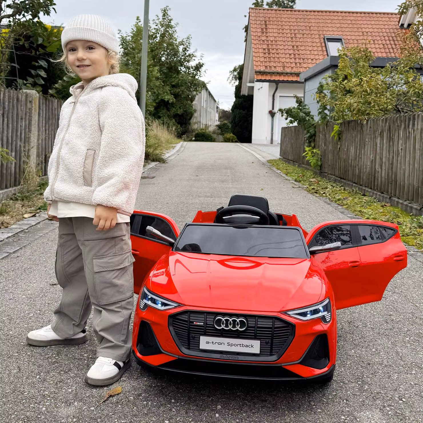 Macchina Elettrica Audi per Bambini HOMCOM 12V con Telecomando, Luci e Musica, Rosso – 2