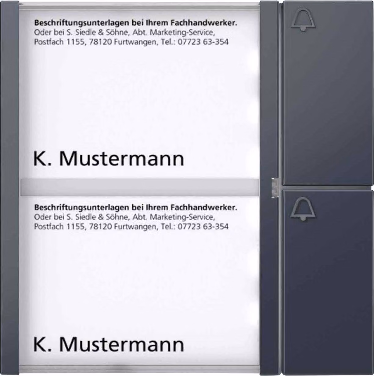 SIEDLE & SÖHNE Siedle TM 612 2 AG pulsanti TM 612-2 AG modulo grigio antracite