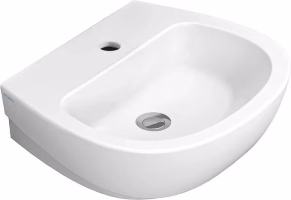 Lavabo sospeso Demy DOLOM monoforo in ceramica bianca, L: 55 cm