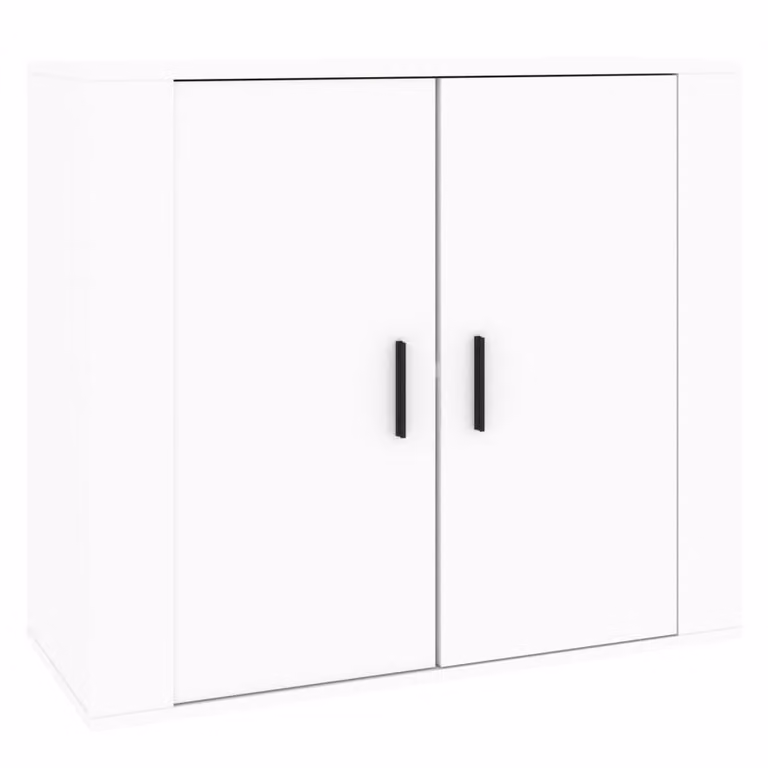 Credenza Bianca 80x33x70 cm in Legno Multistrato